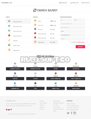[Exchanger Store] Скрипт интернет обменника валют